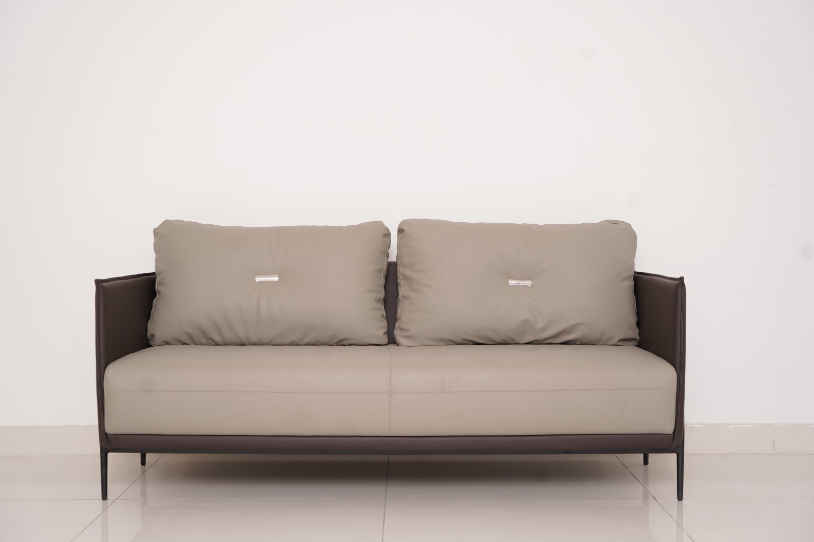 Grey Outdoor Patio Sofa Set with Cushions - Image 2